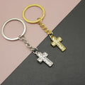 Zinc Alloy Minimal Cross Keychain Bag Charm Fashion Accessory view 1