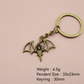 Zinc Alloy Simple Bat Keychain Halloween Bag Charm view 2
