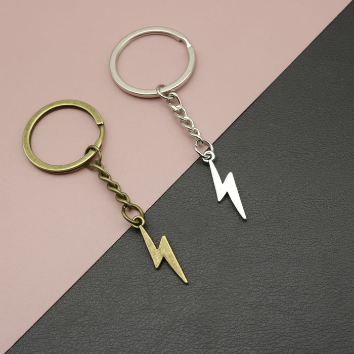 Metal Lightning Keychain Bag Charm Gift