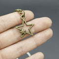 Metal Five Point Star Keychain For Bag Charm Gift view 3
