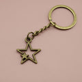 Metal Five Point Star Keychain For Bag Charm Gift view 6