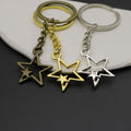 Metal Five Point Star Keychain For Bag Charm Gift view 4