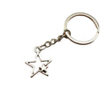 Metal Five Point Star Keychain For Bag Charm Gift view 5