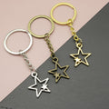 Metal Five Point Star Keychain For Bag Charm Gift view 1
