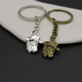 Metal Double-Sided Cowboy Horse Head Keychain Bag Charm view 3