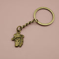 Metal Double-Sided Cowboy Horse Head Keychain Bag Charm view 6