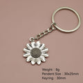 Metal Sunflower Keychain Bag Charm view 2