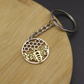 Zinc Alloy Bee Honeycomb Keychain Bag Charm Gift view 3