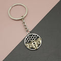 Zinc Alloy Bee Honeycomb Keychain Bag Charm Gift view 1