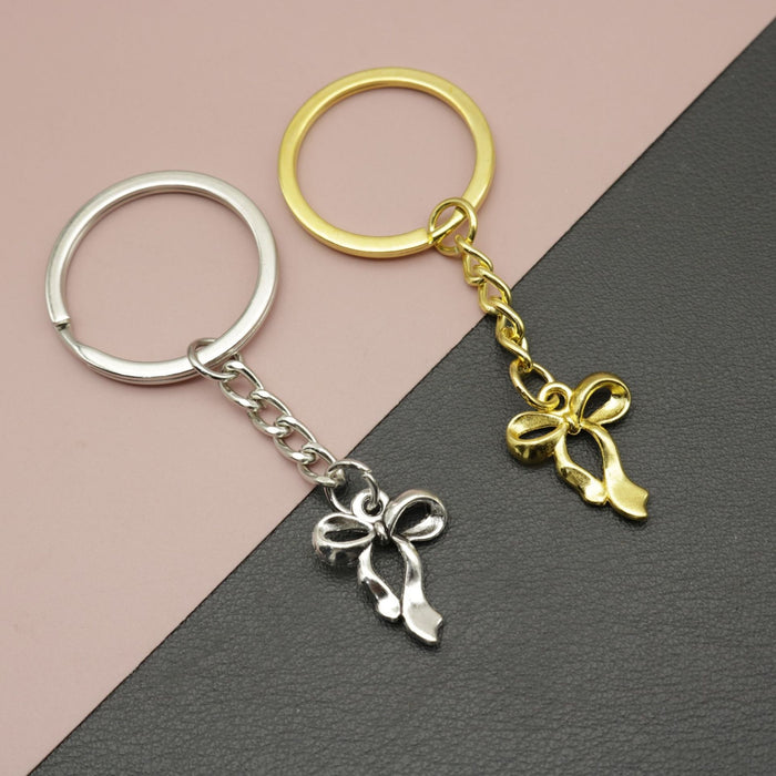 Metal Ribbon Bow Keychain Cute Bag Charm Gift
