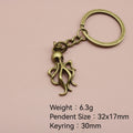 Zinc Alloy Octopus Shape Keychain Bag Charm Gift view 2