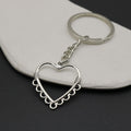 Zinc Alloy Hollow Heart Keychain Bag Charm Gift view 4