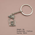 Zinc Alloy Flower Owl Keychain For Bag Charm Gift view 2