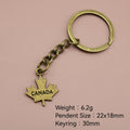 Zinc Alloy Maple Leaf Keychain Canada Style Bag Charm view 2