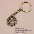 Metal Sun Moon Tree Keychain Gift view 2
