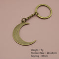 Zinc Alloy Simple Moon Keychain Celestial Bag Charm Gift view 2