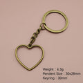 Metal Hollow Heart Keychain For Bag Charm Romantic Gift view 2