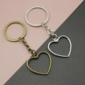 Metal Hollow Heart Keychain For Bag Charm Romantic Gift view 1
