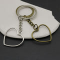 Metal Hollow Heart Keychain For Bag Charm Romantic Gift view 3