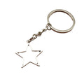 Metal Hollow Five Point Star Keychain Bag Charm view 5
