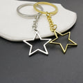 Metal Hollow Five Point Star Keychain Bag Charm view 3