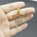 Metal Hollow Five Point Star Keychain Bag Charm view 4