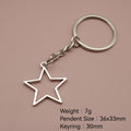 Metal Hollow Five Point Star Keychain Bag Charm view 2