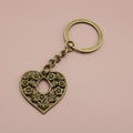Metal Flower Heart Keychain For Bag Charm Gift view 6