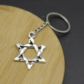 Zinc Alloy Simple Star Hexagram Keychain Bag Charm Gift view 4