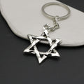Zinc Alloy Simple Star Hexagram Keychain Bag Charm Gift view 3
