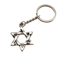 Zinc Alloy Simple Star Hexagram Keychain Bag Charm Gift view 5