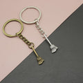Metal Broom Keychain Key Ring Gift view 1