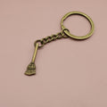 Metal Broom Keychain Key Ring Gift view 6