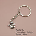 Metal I Love Football Keychain Gift Bag Charm view 2