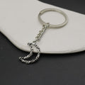 Zinc Alloy Minimalist Moon Keychain Bag Charm Gift view 4