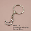 Zinc Alloy Minimalist Moon Keychain Bag Charm Gift view 2