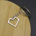 Zinc Alloy Mosaic Heart Keychain For Bag Charm Gift view 3