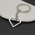 Zinc Alloy Mosaic Heart Keychain For Bag Charm Gift view 4