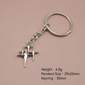 Zinc Alloy Shining Star Keychain Bag Charm Gift view 2