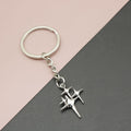Zinc Alloy Shining Star Keychain Bag Charm Gift view 1