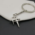 Zinc Alloy Shining Star Keychain Bag Charm Gift view 4