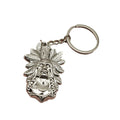 Zinc Alloy Minimalist Indian Chief Keychain Bag Charm view 5