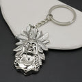 Zinc Alloy Minimalist Indian Chief Keychain Bag Charm view 3