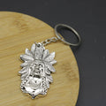 Zinc Alloy Minimalist Indian Chief Keychain Bag Charm view 4