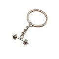 Zinc Alloy Simple Barbell Shape Keychain Gym Bag Charm Gift view 5