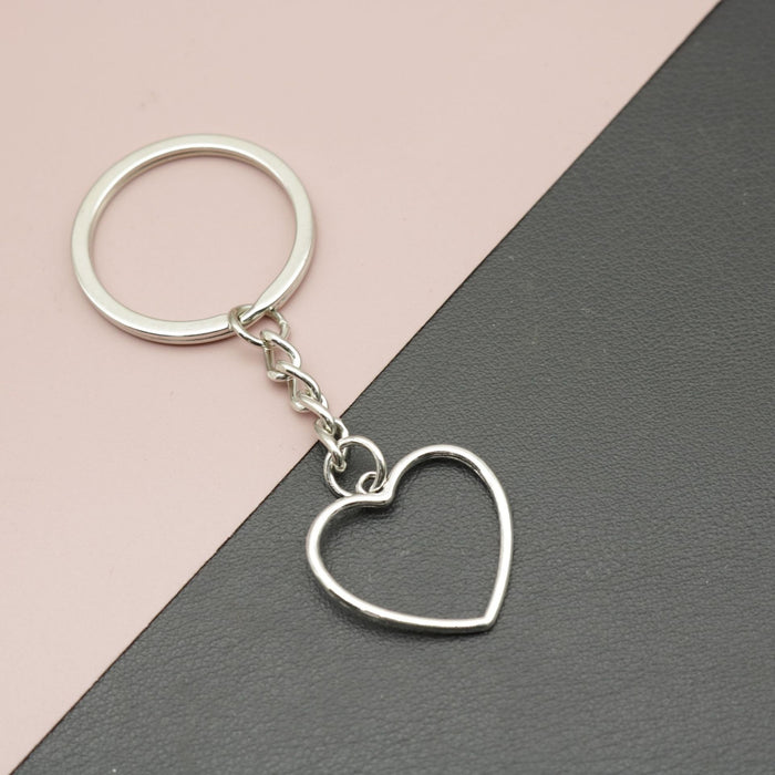 Metal Hollow Heart Keychain Cute Bag Charm Gift