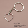 Metal Hollow Heart Keychain Cute Bag Charm Gift view 2
