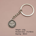 Zinc Alloy Handshake Eye Pendant Keychain Bag Charm Gift view 2