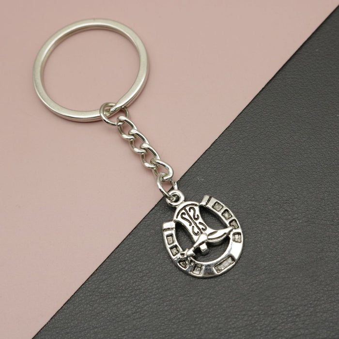 Metal Western Boot Keychain Car Key Ring Gift