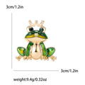Alloy Enamel Frog Prince Brooch For Women's Fashion Clothing view 4